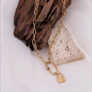 Gold plated stainless steel necklace